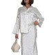 New women's suit, high-end, elegant, slim-fitting, satin long-sleeved lapel shirt, fishtail maxi skirt, two-piece set. New women's suit, high-end, elegant, slim-fitting, satin long-sleeved lapel shirt, fishtail maxi skirt, two-piece set.