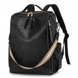 New women's retro backpack, multifunctional PU fashion women's bag, travel backpack wholesale