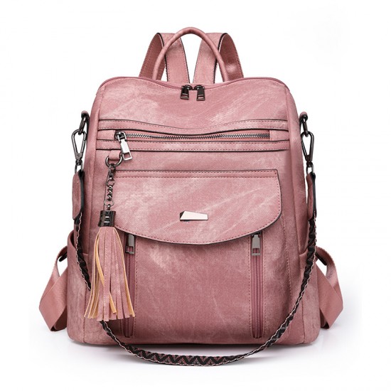 2025 spring cross-border trend PU women's bags, casual and multifunctional backpack wholesale