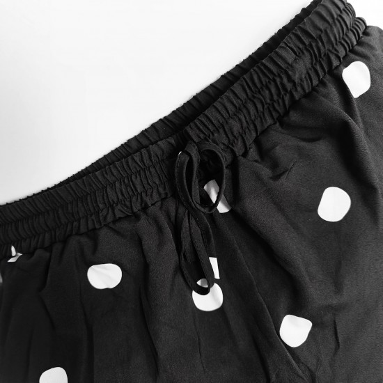 Loose shirt suit for women, 2025 Spring new French retro polka dot button-down long-sleeved shirt and two-piece trousers.