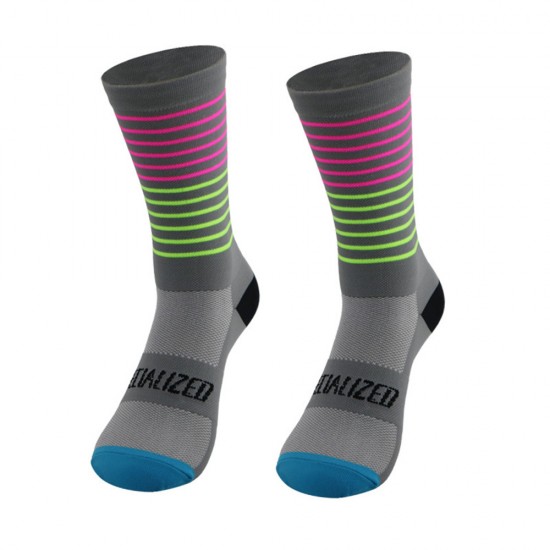 Four-season cycling socks, compression socks, cycling mid-length fitness socks, men's and women's cycling socks