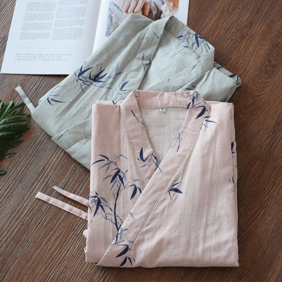 Men's and women's summer cotton gauze nightdresses, cardigans, Japanese yukata, Japanese-style bathrobes, plus-size, couples' saunas Men's and women's summer cotton gauze nightdresses, cardigans, Japanese yukata, Japanese-style bathrobes, plus-size, couples' saunas