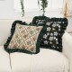 Nordic luxurious lace throw pillows, INSIZE cotton and linen floral sofa cushion covers, classic and elegant 3D embroidery Nordic luxurious lace throw pillows, INSIZE cotton and linen floral sofa cushion covers, classic and elegant 3D embroidery