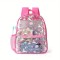 Best-selling printed transparent backpack, waterproof PVC storage bag, student backpack, large-capacity transparent backpack