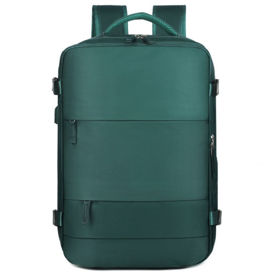 Simple men's and women's travel backpack, large-capacity canvas backpack for junior high, high school, and college students