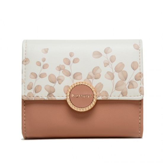 Pruetti 2022 new Korean-style women's short wallet, tri-fold, fresh-looking PU printed large-capacity student wallet Pruetti 2022 new Korean-style women's short wallet, tri-fold, fresh-looking PU printed large-capacity student wallet