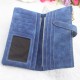 Popular Japanese-Korean Style Women's Long Wallet, Contrast Color Frosted Drawstring Wholesale Multi-Card Wallets
