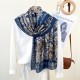 Ethnic Artistic Retro Patterned Scarf, Korean Women's Elegant and Stylish Travel Outerwear Long Scarf Ethnic Artistic Retro Patterned Scarf, Korean Women's Elegant and Stylish Travel Outerwear Long Scarf