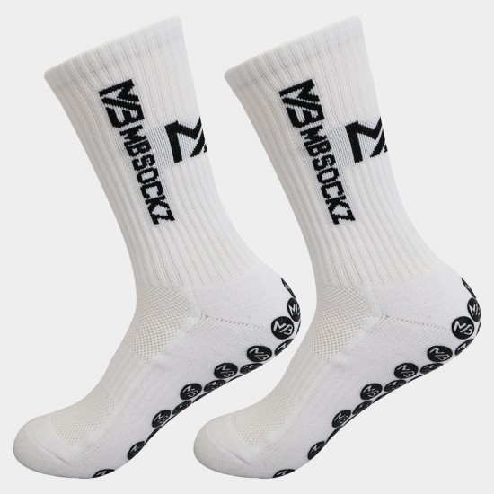 Cross-border, practical, non-slip, doped-in mid-calf socks with lettering. Thickened towel-soled, wear-resistant, breathable men's sports socks.
