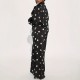 Loose shirt suit for women, 2025 Spring new French retro polka dot button-down long-sleeved shirt and two-piece trousers.