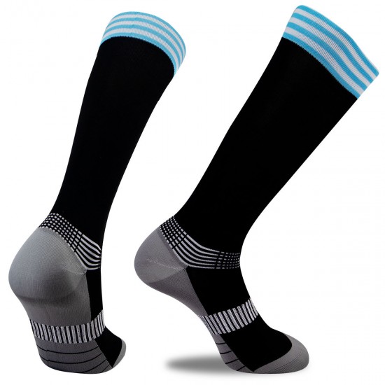 Cross-border secondary sports compression socks, terry-loop, non-slip running and cycling compression socks, ankle compression calf socks.