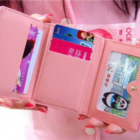 AliExpress Popular Women's Wallet with Short Bow Kitten Pendant Student Wallet, Taobao Hot Seller