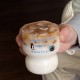 Cute and quirky tomato KT ceramic mug, American coffee cup with cartoon Hello Kitty illustration, couple's water cup