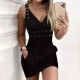 New Spring 2025 European and American Cross-Border Sexy Slipper V-Neck, Fashionable Studded Hottie Party Dress, Slipper Dress for Women