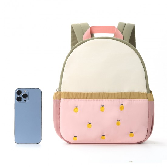 Feihong cross-border children's backpack with color-blocked cute apple embroidery, kindergarten backpack, and baby mini travel backpack Feihong cross-border children's backpack with color-blocked cute apple embroidery, kindergarten backpack, and baby mini travel backpack