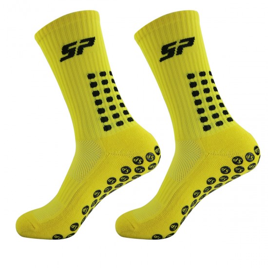 Mid-calf non-slip soccer socks with a terry sole and thickened sports socks, non-slip and deodorizing, sweat-wicking training socks