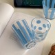 Homemade summer blue bird apple high-borosilicate heat-resistant glass, INS cartoon cute puppy juice cup