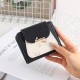 Cross-border foreign trade new short Korean-style PU leather small wallet, printed buckle foldable coin coin wallet. Zippered Student Coin and Card Holder Cross-border foreign trade new short Korean-style PU leather small wallet, printed buckle foldable coin coin wallet. Zippered Student Coin and Card Holder