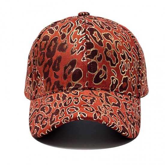 Amazon's new leopard print baseball caps with gold foil for men and women, spring and autumn outdoor sun protection hats for couples.