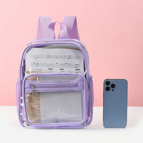 Cross-border transparent backpack, new summer casual PVC backpack, jelly bag, large capacity, transparent student backpack Cross-border transparent backpack, new summer casual PVC backpack, jelly bag, large capacity, transparent student backpack