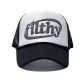 New English lettered embroidered colorblock baseball caps, men's and women's sun visor mesh coconut tree trucker hats, wholesale New English lettered embroidered colorblock baseball caps, men's and women's sun visor mesh coconut tree trucker hats, wholesale
