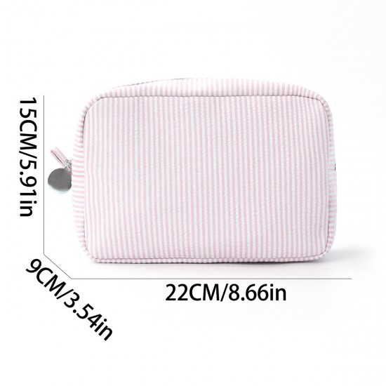 Cross-border seersucker cosmetic bag, Indian-style striped portable storage bag, Mississippi trend travel storage bag
