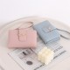 2025 solid color new wallet Women's medium-sized bag with a bow-knot, stylish, large capacity, small, fresh, and simple coin purse.