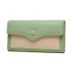 Factory wholesale women's long wallet, 2022 new Japanese and Korean soft PU leather, stylish, simple, buckle, clutch, tri-fold bag Factory wholesale women's long wallet, 2022 new Japanese and Korean soft PU leather, stylish, simple, buckle, clutch, tri-fold bag