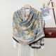 Korean Cross-border Retro Niche Daily Outerwear Long Scarf, Women's Atmospheric Floral Print Elegant Cotton and Linen Scarf