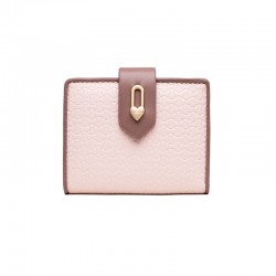 Prettyzys/Pretty's new simple zipper and buckle short women's wallet, contrasting color, large capacity wallet