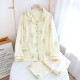 Postpartum postpartum clothes, pure cotton double-layer gauze, thin, spring and summer, long-sleeved nursing pajamas, all-cotton loungewear sets. Postpartum postpartum clothes, pure cotton double-layer gauze, thin, spring and summer, long-sleeved nursing pajamas, all-cotton loungewear sets.