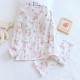 Couple's pure cotton plaid thin long-sleeved trousers, spring, summer, and autumn loose loungewear set for men and women.