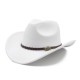 New American Western cowboy hat, men's riding hat, outdoor travel equestrian hat, curved brim woolen hat.