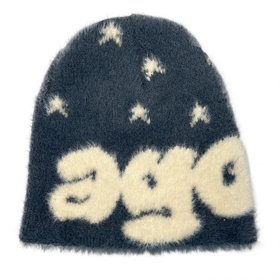 New cross-border boutique, niche two-tone faux mink wool hats, European and American personalized jacquard knitted hats, autumn and winter warm hats. New cross-border boutique, niche two-tone faux mink wool hats, European and American personalized jacquard knitted hats, autumn and winter warm hats.