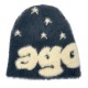 New cross-border boutique, niche two-tone faux mink wool hats, European and American personalized jacquard knitted hats, autumn and winter warm hats. New cross-border boutique, niche two-tone faux mink wool hats, European and American personalized jacquard knitted hats, autumn and winter warm hats.