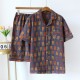 Summer women's cotton double-layer gauze suspender pajamas set, sleeveless, two-piece loungewear set.
