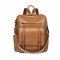 New cross-border retro PU women's backpack, new high-end soft leather dual-use diaper bag