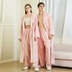 Autumn and winter coral fleece robes for men, plus-length thickened flannel bathrobes for women, with pants.