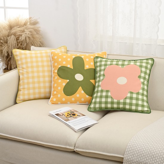 Nordic ins fresh polka dot plaid floral pillow with core, living room sofa, cotton and linen cushion, model room cushions. Nordic ins fresh polka dot plaid floral pillow with core, living room sofa, cotton and linen cushion, model room cushions.