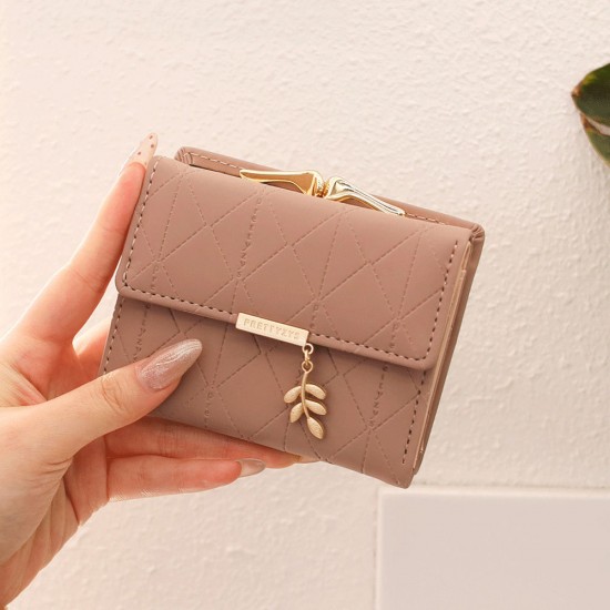2025 New Short Women's Small Fresh Foldable Multifunctional Wallet with Diamond Plaid Full PU Leather Student Coin Purse 2025 New Short Women's Small Fresh Foldable Multifunctional Wallet with Diamond Plaid Full PU Leather Student Coin Purse