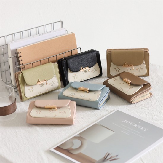 New cross-border women's wallet, cute printed, metal pendant, high-end, popular student medium-sized wallet, wallet, coin purse. New cross-border women's wallet, cute printed, metal pendant, high-end, popular student medium-sized wallet, wallet, coin purse.