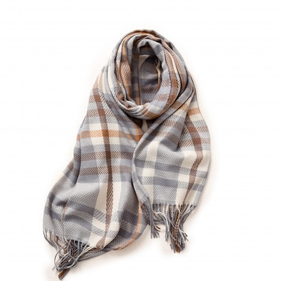 2025 mid-length thickened scarf, Korean-style sweet and warm faux cashmere scarf, plaid shawl for women, luxurious feel.