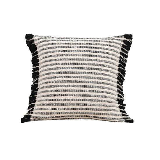 Bohemian pastoral retro, handmade tassel pillows with core, cotton and linen for living room sofas, model room cushions