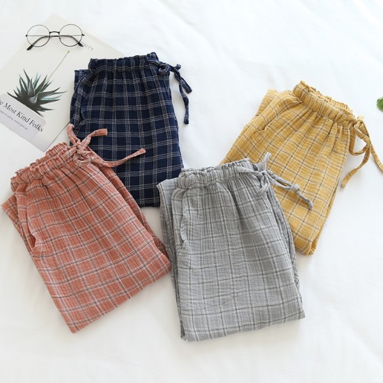 New women's shorts, pure cotton double-layer gauze pajamas, thin, soft, loose summer beach shorts. New women's shorts, pure cotton double-layer gauze pajamas, thin, soft, loose summer beach shorts.