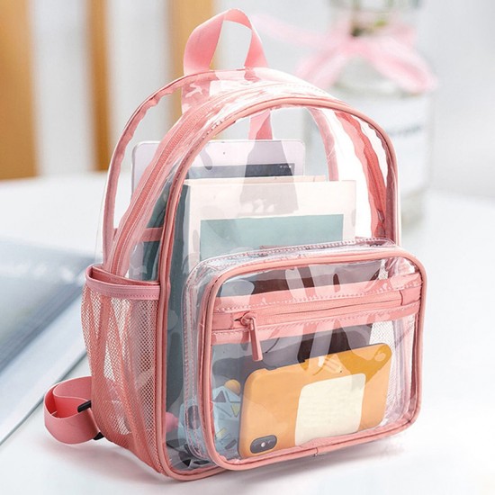 Cross-border transparent backpack, new summer casual PVC backpack, jelly bag, large capacity, transparent student backpack Cross-border transparent backpack, new summer casual PVC backpack, jelly bag, large capacity, transparent student backpack