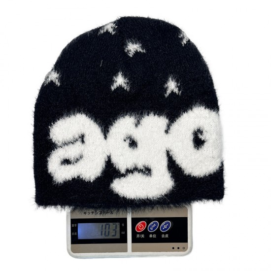 New cross-border boutique, niche two-tone faux mink wool hats, European and American personalized jacquard knitted hats, autumn and winter warm hats. New cross-border boutique, niche two-tone faux mink wool hats, European and American personalized jacquard knitted hats, autumn and winter warm hats.