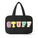 Retro style geometric print shoulder bag, large capacity crossbody bag for women