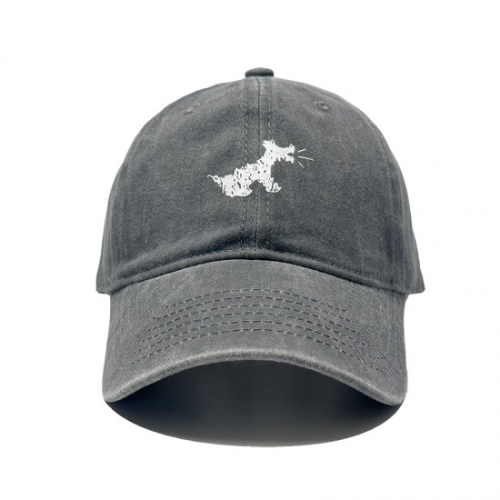 Wholesale Korean 2025 new style washed retro puppy embroidered baseball cap for women with large heads, small flattering cap Wholesale Korean 2025 new style washed retro puppy embroidered baseball cap for women with large heads, small flattering cap