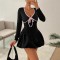 2025 summer new off-the-shoulder, belly-baring T-shirt for women, one-shoulder, long-sleeved, knitted, sexy, slim-fitting top