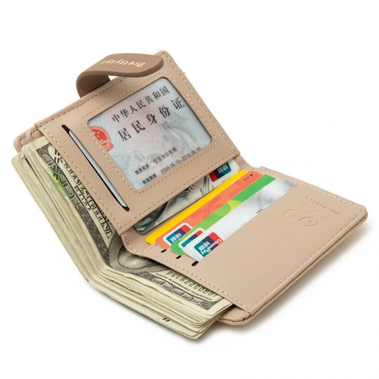 Lianbu new Korean style, simple short two-fold women's wallet Fashionable student-friendly printed foldable wallet with multiple card slots Lianbu new Korean style, simple short two-fold women's wallet Fashionable student-friendly printed foldable wallet with multiple card slots